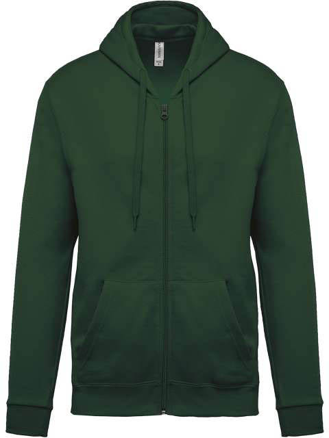 Kariban Full Zip Hooded Sweatshirt - Kariban Full Zip Hooded Sweatshirt - Forest Green
