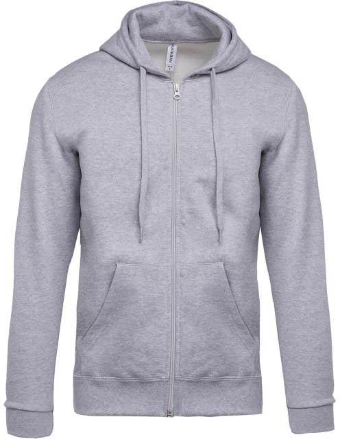 Kariban Full Zip Hooded Sweatshirt - grey