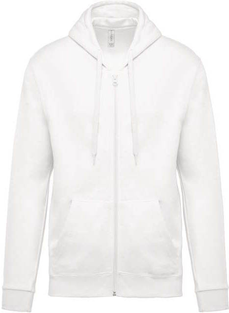 Kariban Full Zip Hooded Sweatshirt - white