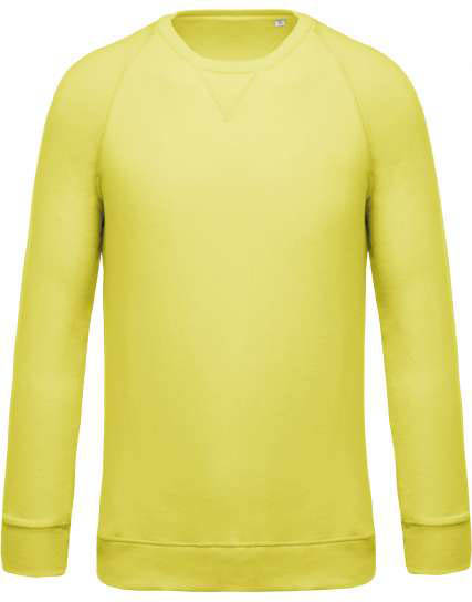 Kariban Men's Organic Cotton Crew Neck Raglan Sleeve Sweatshirt mikina - Kariban Men's Organic Cotton Crew Neck Raglan Sleeve Sweatshirt mikina - Yellow Haze