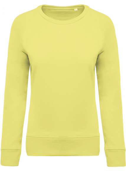 Kariban Ladies’ Organic Cotton Crew Neck Raglan Sleeve Sweatshirt mikina - Kariban Ladies’ Organic Cotton Crew Neck Raglan Sleeve Sweatshirt mikina - Yellow Haze