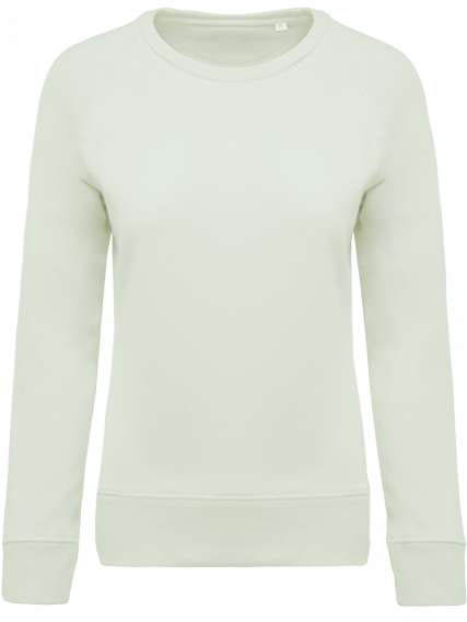 Kariban Ladies’ Organic Cotton Crew Neck Raglan Sleeve Sweatshirt - modrá