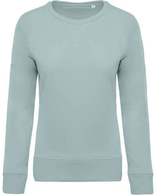 Kariban Ladies’ Organic Cotton Crew Neck Raglan Sleeve Sweatshirt - šedá