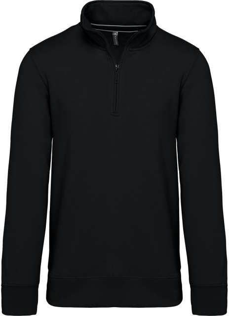 Kariban Zipped Neck Sweatshirt - Kariban Zipped Neck Sweatshirt - Black