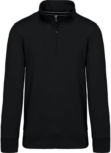 Kariban Zipped Neck Sweatshirt mikina - Kariban Zipped Neck Sweatshirt mikina - Black