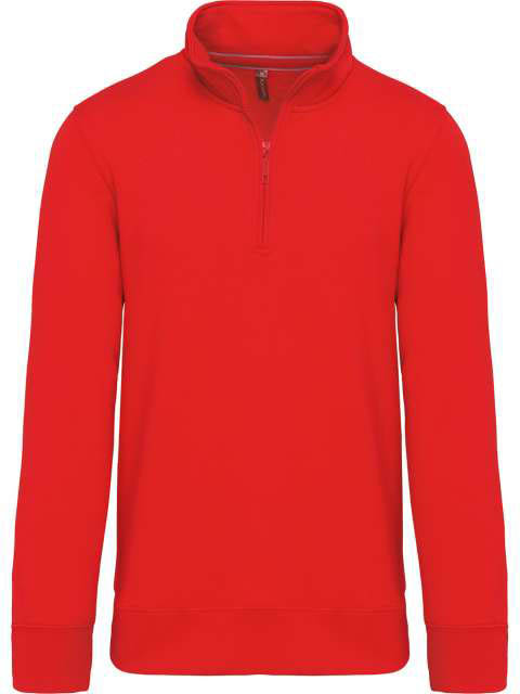 Kariban Zipped Neck Sweatshirt mikina - Kariban Zipped Neck Sweatshirt mikina - Cherry Red