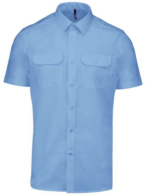 Kariban Men's Short-sleeved Pilot Shirt - Kariban Men's Short-sleeved Pilot Shirt - Stone Blue