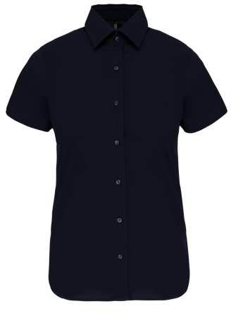 Kariban Ladies' Short-sleeved Cotton/elastane Shirt - blue