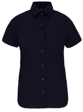 Kariban Ladies' Short-sleeved Cotton/elastane Shirt - Kariban Ladies' Short-sleeved Cotton/elastane Shirt - Navy