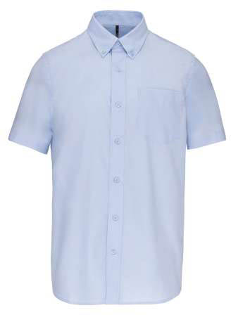 Kariban Men's Short-sleeved Oxford Shirt - blue