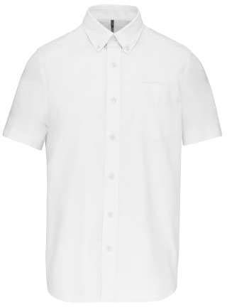Kariban Men's Short-sleeved Oxford Shirt - Kariban Men's Short-sleeved Oxford Shirt - White
