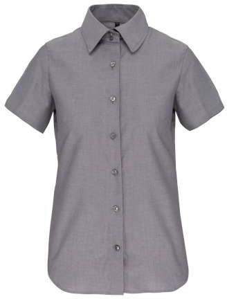 Kariban Ladies' Short-sleeved Oxford Shirt - šedá