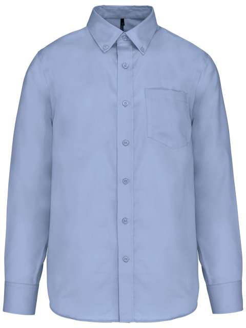 Kariban Long-sleeved Non-iron Shirt - Kariban Long-sleeved Non-iron Shirt - Stone Blue