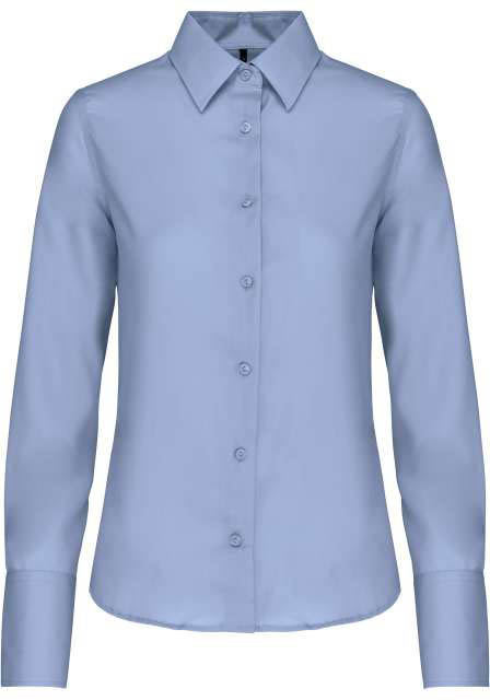 Kariban Ladies' Long-sleeved Non-iron Shirt - blau