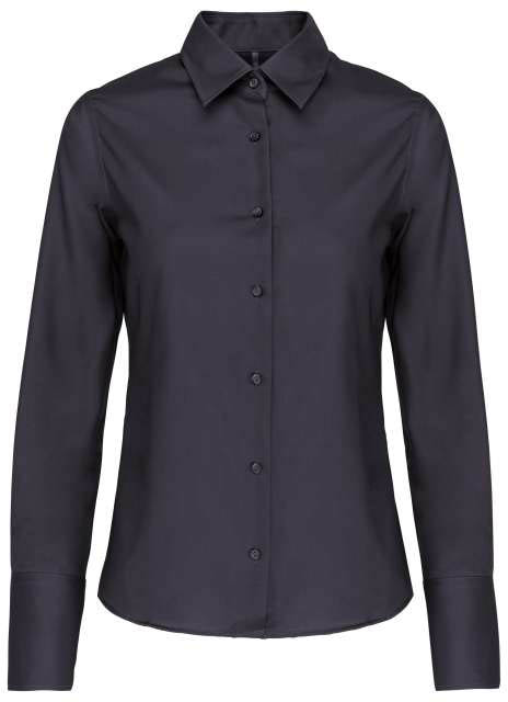 Kariban Ladies' Long-sleeved Non-iron Shirt - šedá