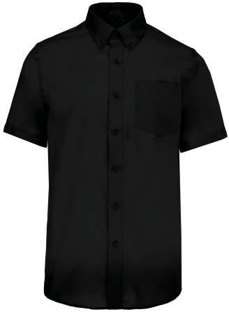 Kariban Men's Short-sleeved Non-iron Shirt - Kariban Men's Short-sleeved Non-iron Shirt - Black