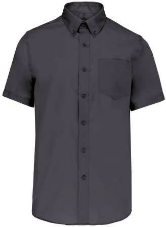 Kariban Men's Short-sleeved Non-iron Shirt - šedá