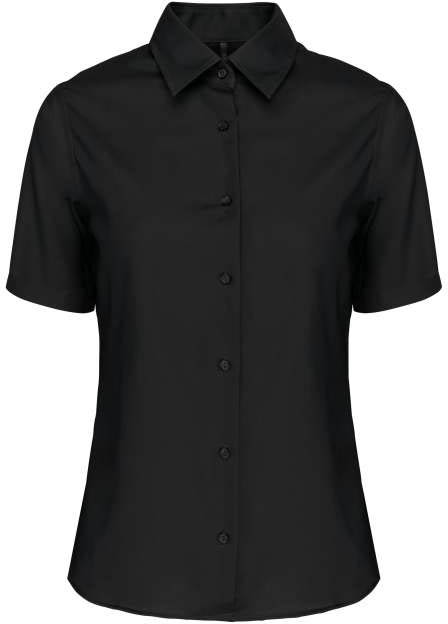 Kariban Ladies' Short-sleeved Non-iron Shirt - čierna