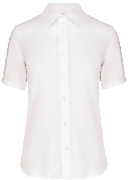 Kariban Ladies' Short-sleeved Non-iron Shirt - Kariban Ladies' Short-sleeved Non-iron Shirt - White