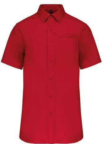 Kariban Men's Short-sleeved Cotton Poplin Shirt - Kariban Men's Short-sleeved Cotton Poplin Shirt - 