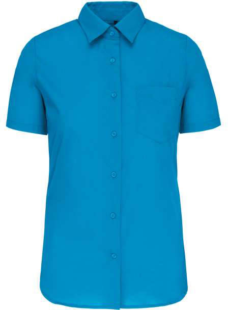 Kariban Judith Ladies' Short-sleeved Shirt - modrá