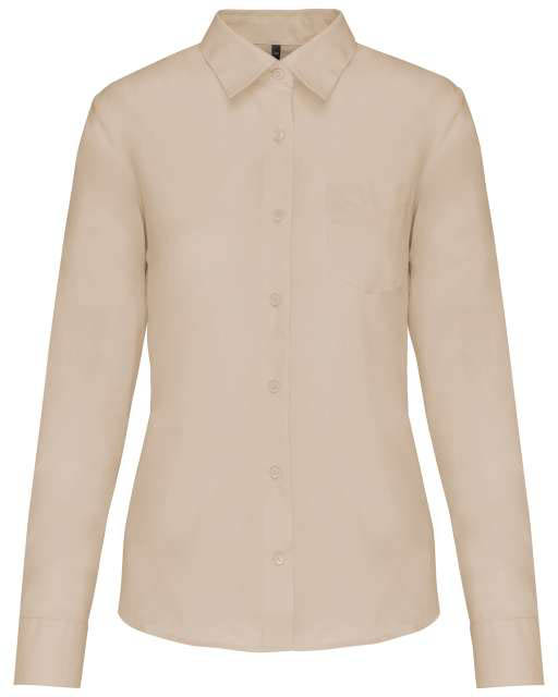 Kariban Jessica Ladies' Long-sleeved Shirt - hnědá