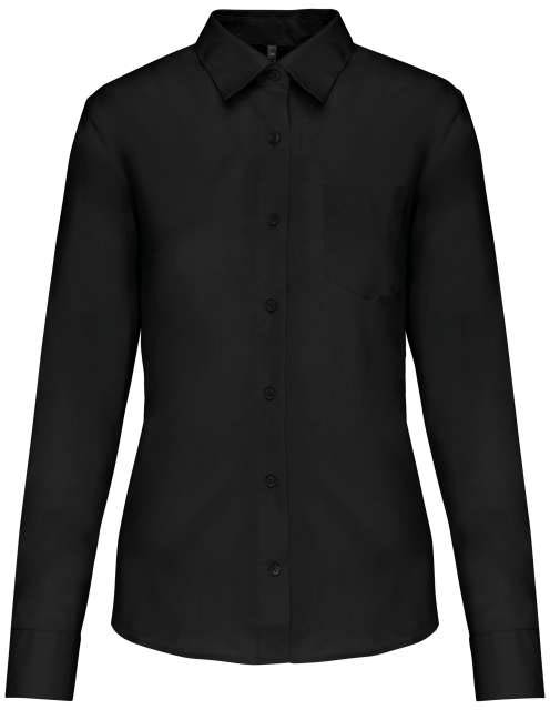 Kariban Jessica Ladies' Long-sleeved Shirt - Kariban Jessica Ladies' Long-sleeved Shirt - Black