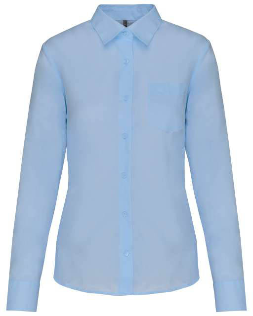 Kariban Jessica > Ladies' Long-sleeved Shirt - blau