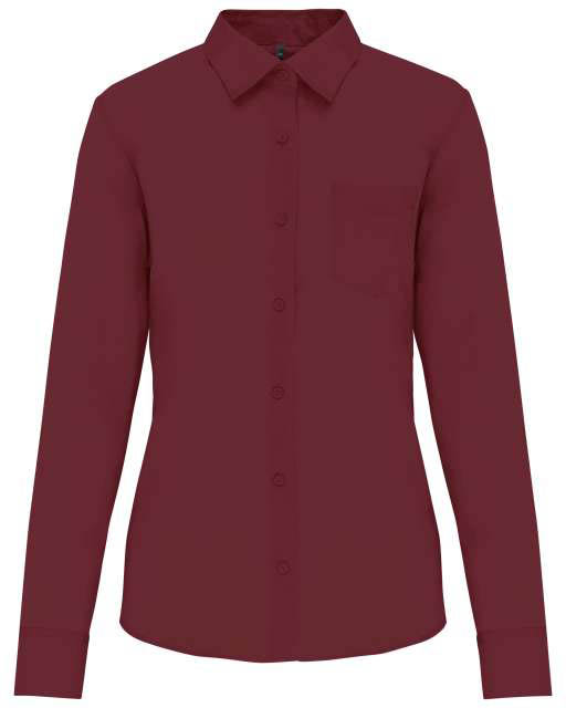 Kariban Jessica > Ladies' Long-sleeved Shirt - Kariban Jessica > Ladies' Long-sleeved Shirt - Maroon