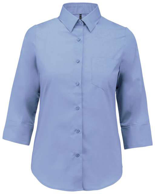 Kariban Ladies' 3/4 Sleeved Shirt - Kariban Ladies' 3/4 Sleeved Shirt - Stone Blue