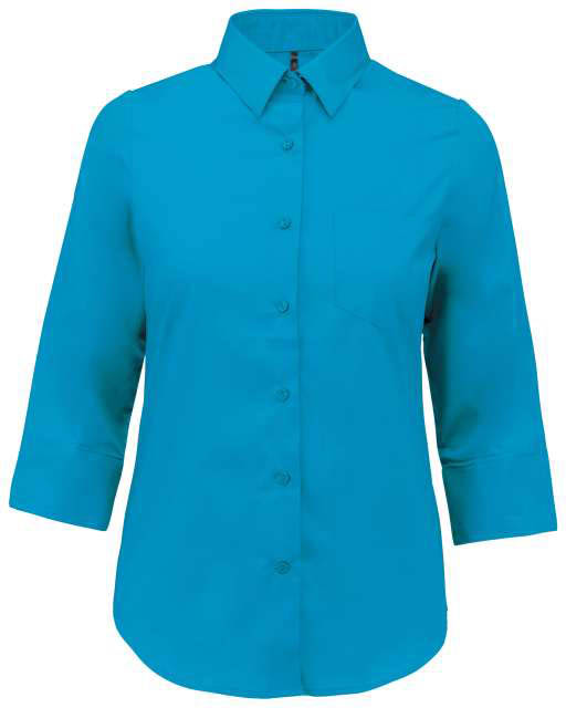 Kariban Ladies' 3/4 Sleeved Shirt - Kariban Ladies' 3/4 Sleeved Shirt - Sapphire