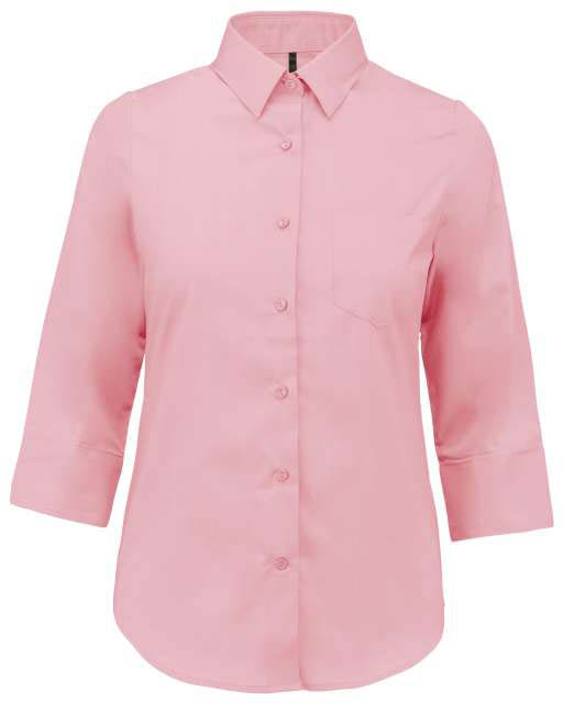 Kariban Ladies' 3/4 Sleeved Shirt - pink