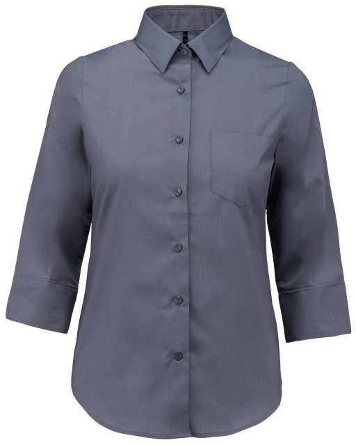 Kariban Ladies' 3/4 Sleeved Shirt - šedá