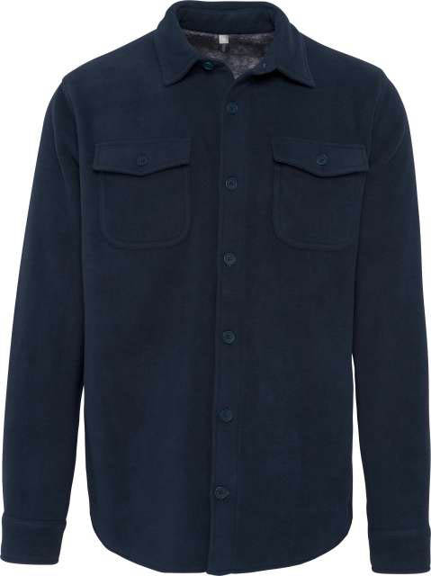 Kariban Sherpa-lined Fleece Overshirt - Kariban Sherpa-lined Fleece Overshirt - Navy