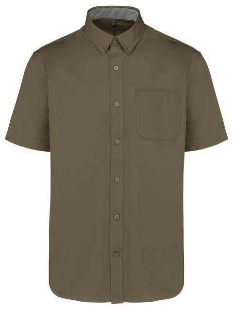 Kariban Men's Ariana Iii Short Sleeve Cotton Shirt - zelená