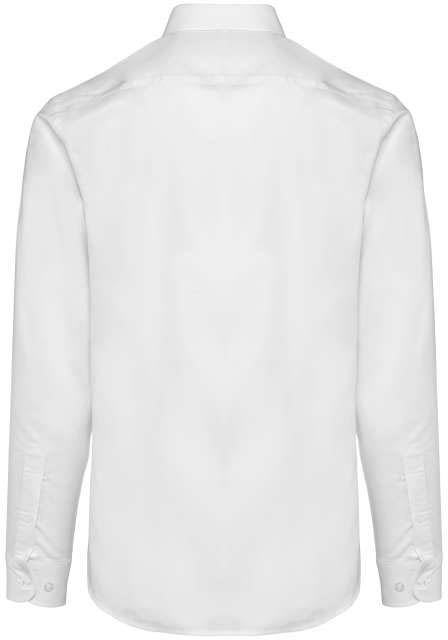 Kariban Men Long-sleeved Easy Care Shirt Without Pocket - bílá