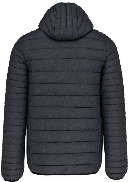 Kariban Men's Lightweight Hooded Padded Jacket - šedá