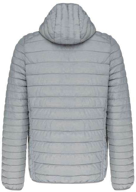 Kariban Men's Lightweight Hooded Padded Jacket - grey