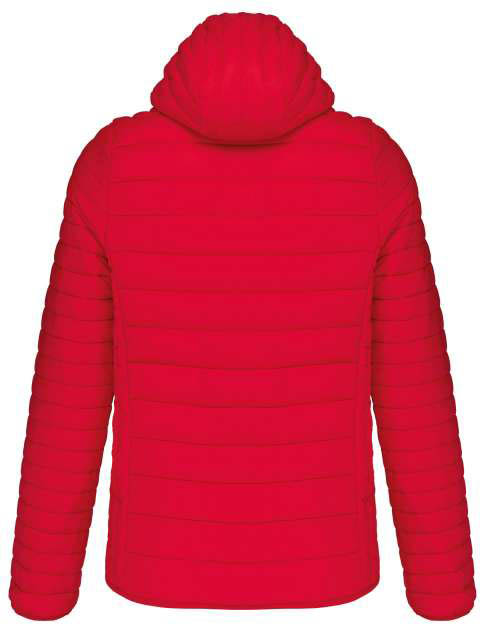 Kariban Men's Lightweight Hooded Padded Jacket - Kariban Men's Lightweight Hooded Padded Jacket - Cherry Red