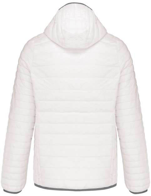 Kariban Men's Lightweight Hooded Padded Jacket - white