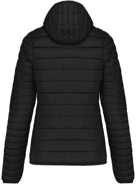 Kariban Ladies' Lightweight Hooded Padded Jacket - čierna