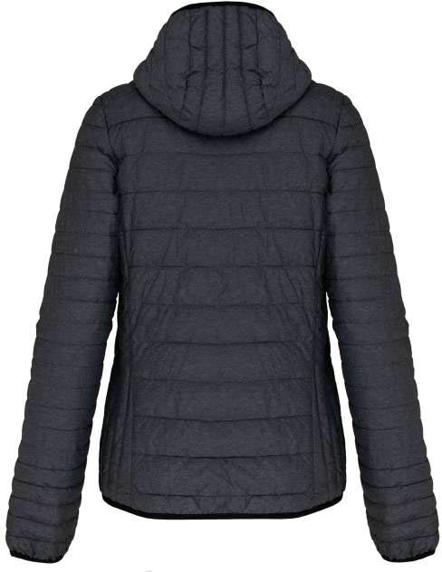 Kariban Ladies' Lightweight Hooded Padded Jacket - šedá