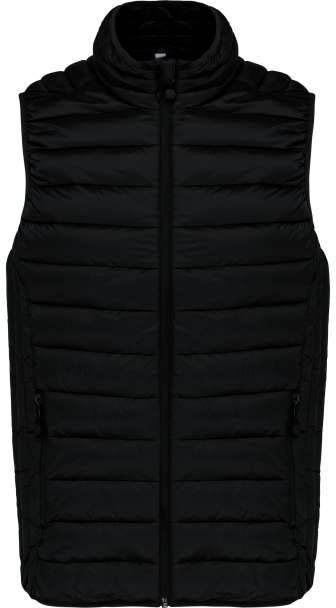 Kariban Men’s Lightweight Sleeveless Fake Down Jacket - black