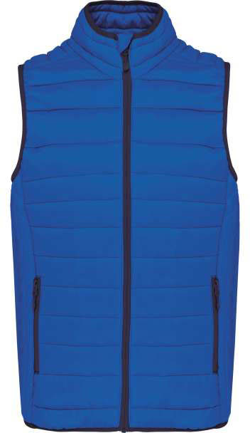 Kariban Men’s Lightweight Sleeveless Fake Down Jacket - blau