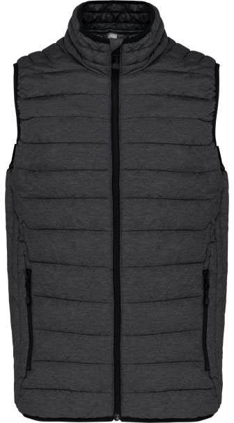 Kariban Men’s Lightweight Sleeveless Fake Down Jacket - šedá