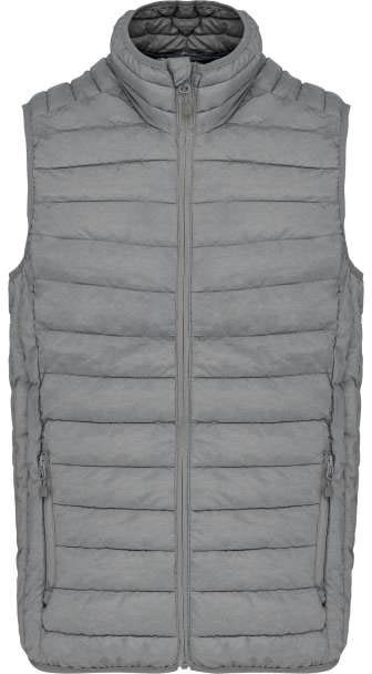 Kariban Men’s Lightweight Sleeveless Fake Down Jacket - šedá