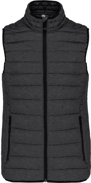 Kariban Ladies' Lightweight Sleeveless Fake Down Jacket - šedá