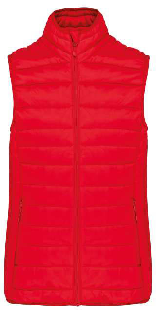 Kariban Ladies' Lightweight Sleeveless Fake Down Jacket - červená