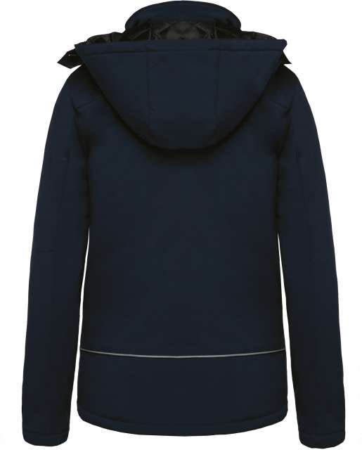 Kariban Ladies’ Hooded Softshell Lined Parka - Kariban Ladies’ Hooded Softshell Lined Parka - Navy