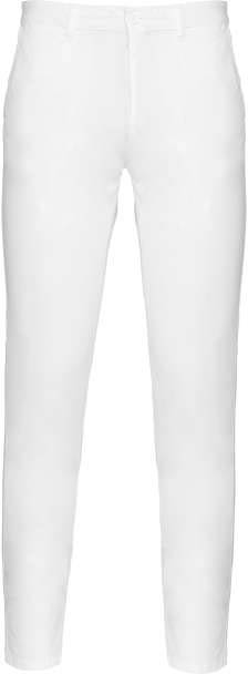Kariban Men's Chino Trousers - white